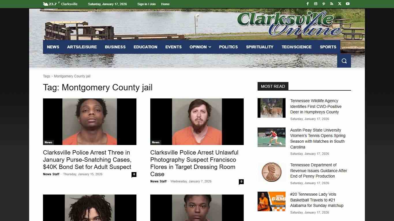 Montgomery County jail Archives - Clarksville Online - Clarksville News, Sports, Events and Information
